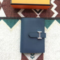 BEARN COMPACT WALLET 12 IN PRUSSIAN BLUE EPSOM LEATHER