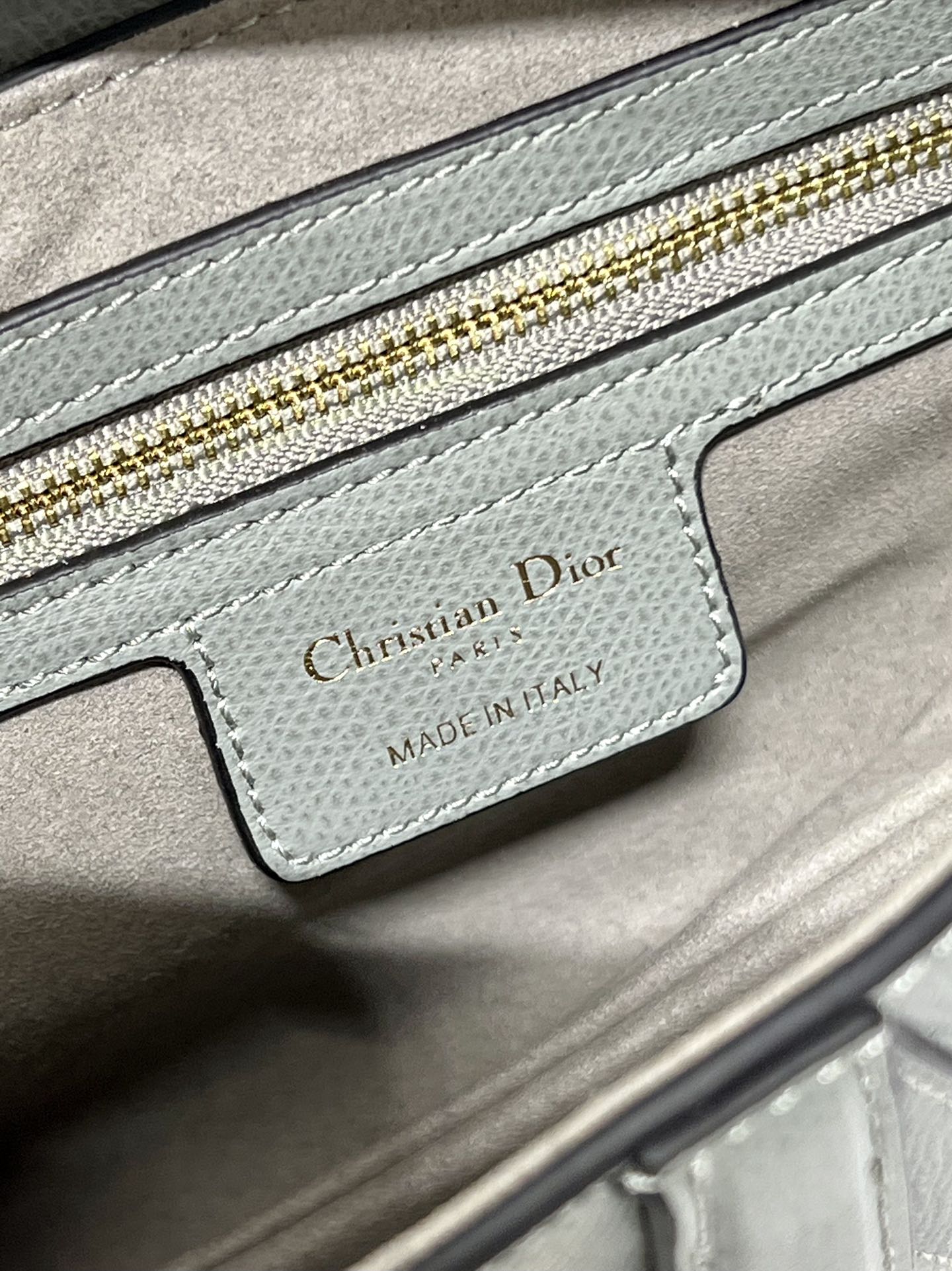 DIOR 26S SADDLE BAG 25 IN STONE GREY CALFSKIN