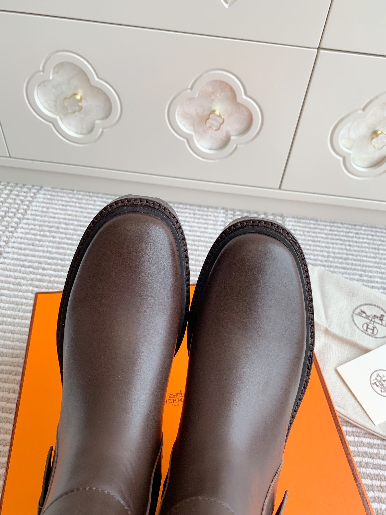 JAIME ANKLE BOOT IN CHOCOLATE BROWN CALFSKIN