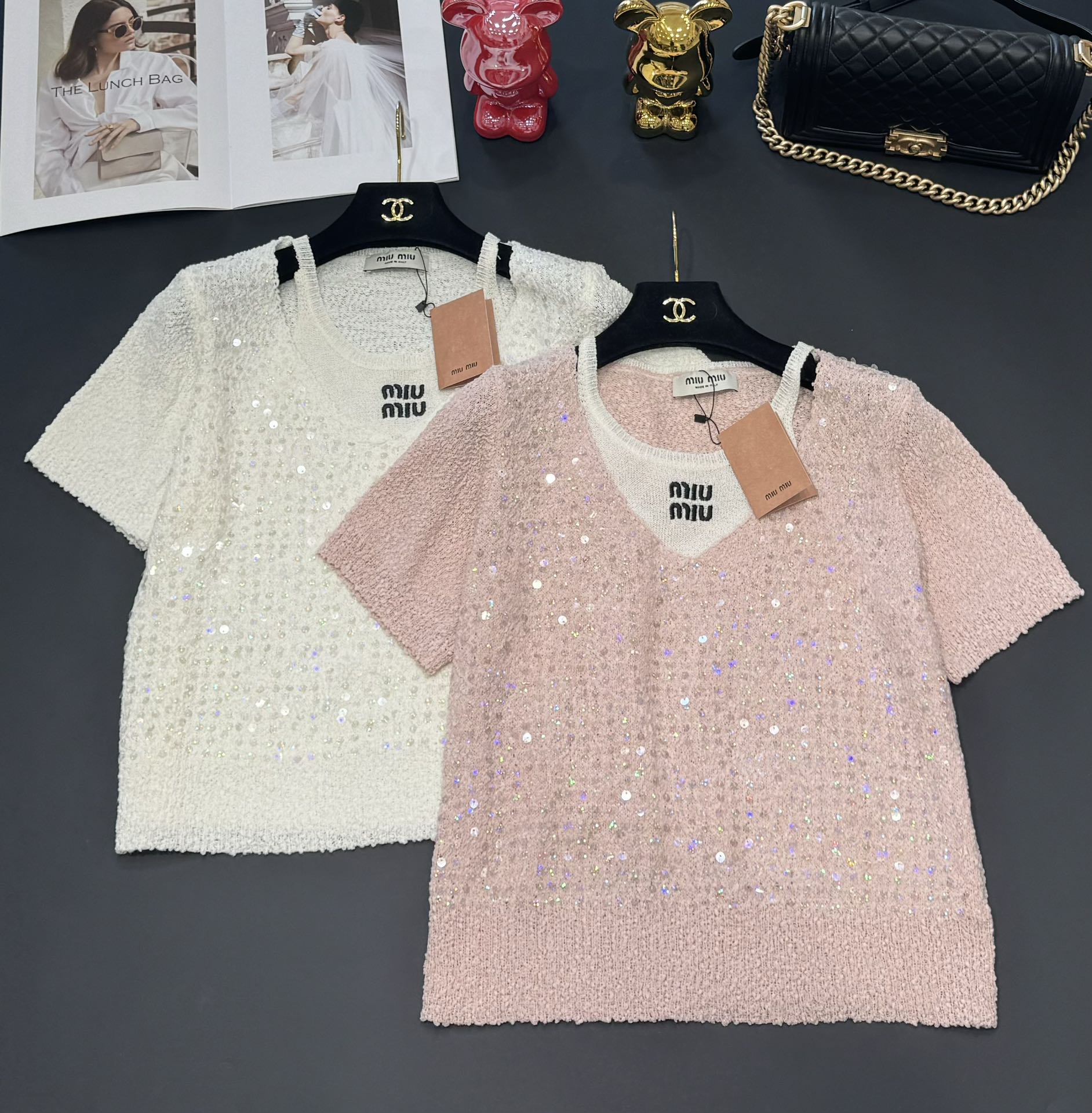 Miu 25 V- Neck Shirt Wool 232747