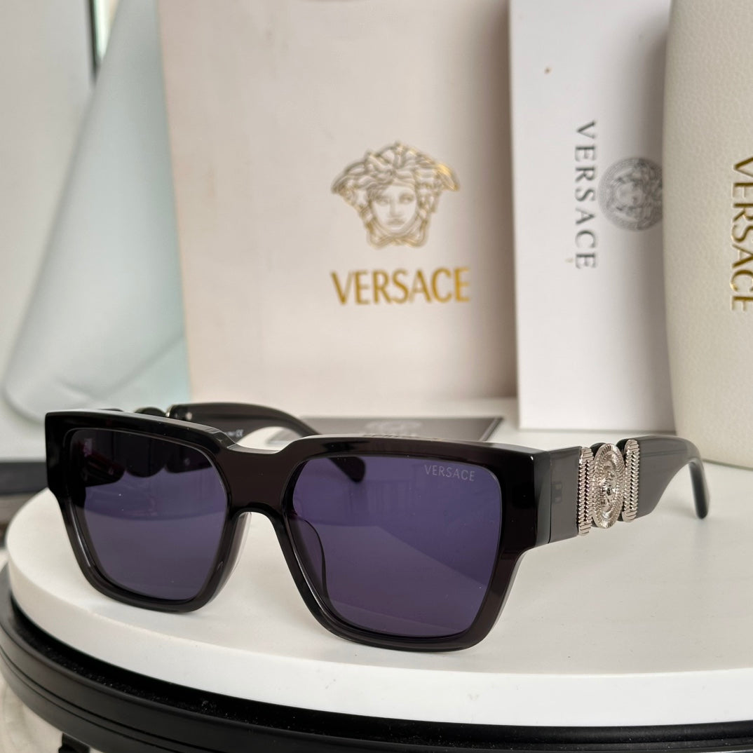 EMBOSSED LOGO MEDUSA BIGGIE SQUARE FRAME SUNGLASSES VE4483D IN ACETATE
