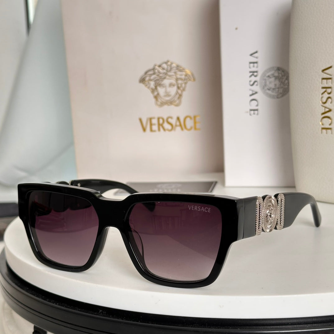 EMBOSSED LOGO MEDUSA BIGGIE SQUARE FRAME SUNGLASSES VE4483D IN ACETATE