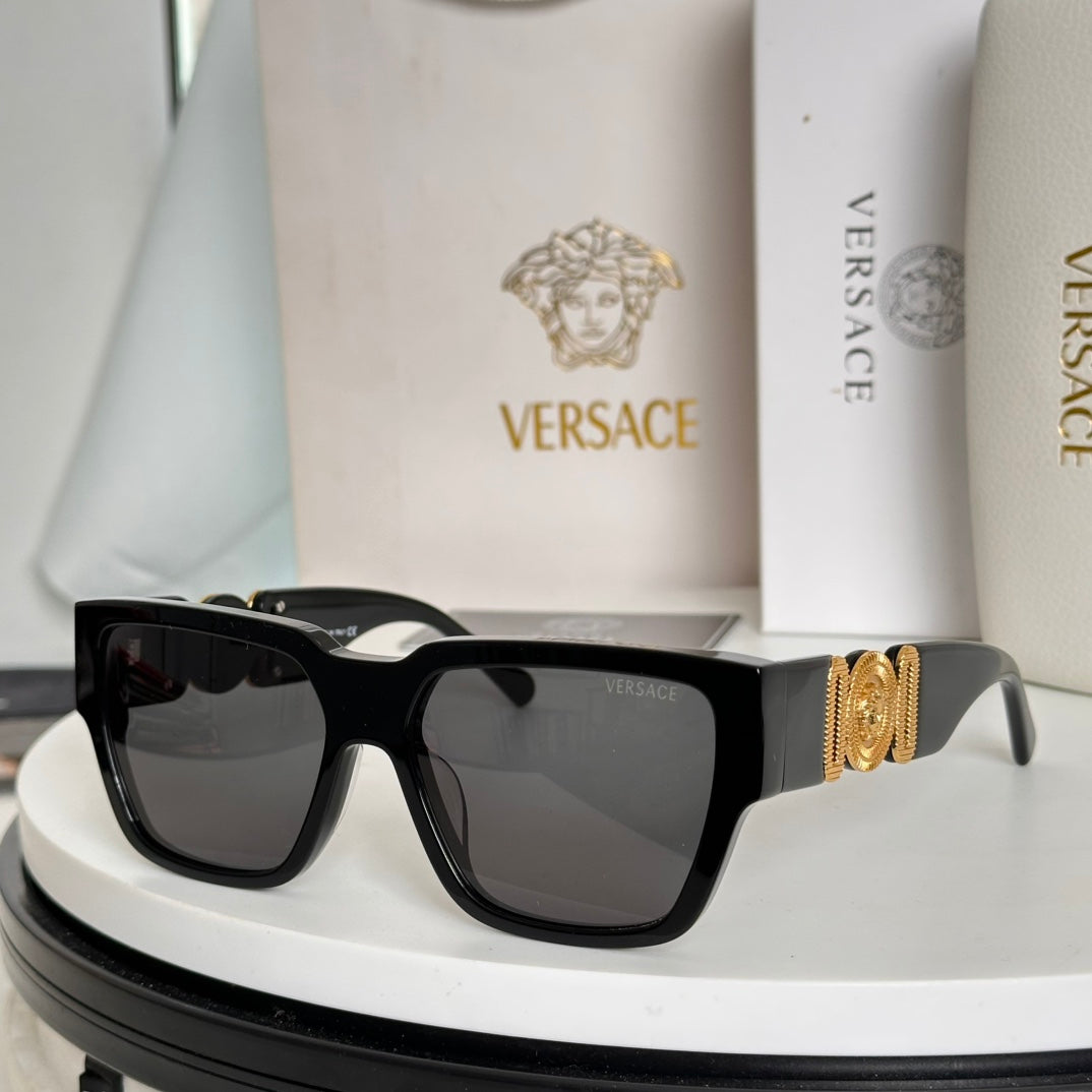 EMBOSSED LOGO MEDUSA BIGGIE SQUARE FRAME SUNGLASSES VE4483D IN ACETATE