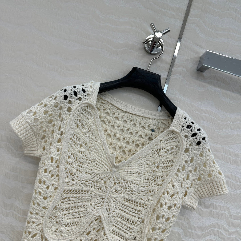 DIOR SHORT-SLEEVE MESH TOP 270069