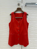 LP SLEEVELESS LINEN BLAZER 272246