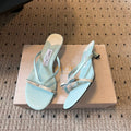 JIMMY CHOO 26S STRAPPY HEELED SANDALS IN PASTEL BLUE LAMBSKIN
