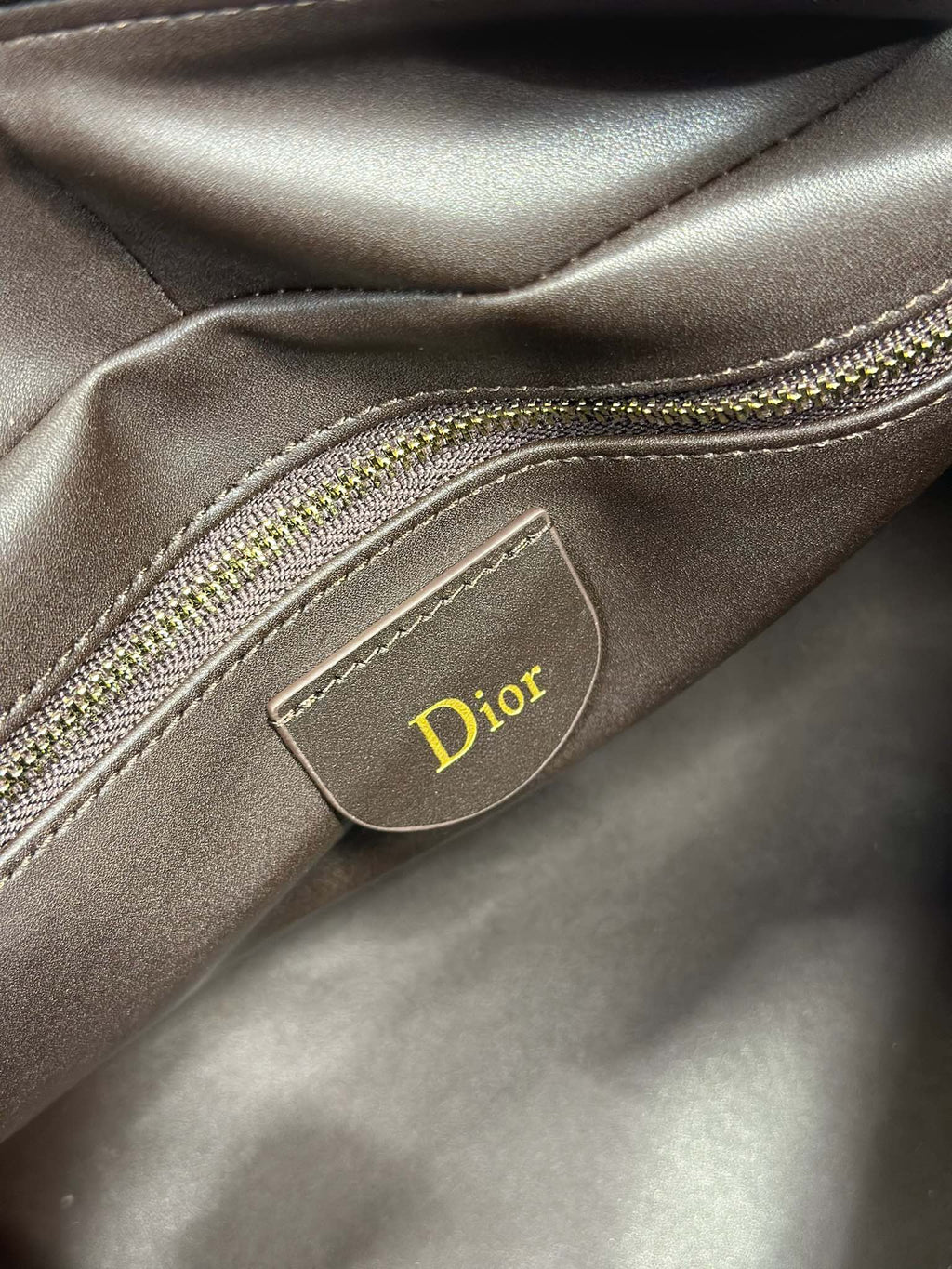 DIOR 26S LADY BAG 34 IN DARK BROWN SUEDE