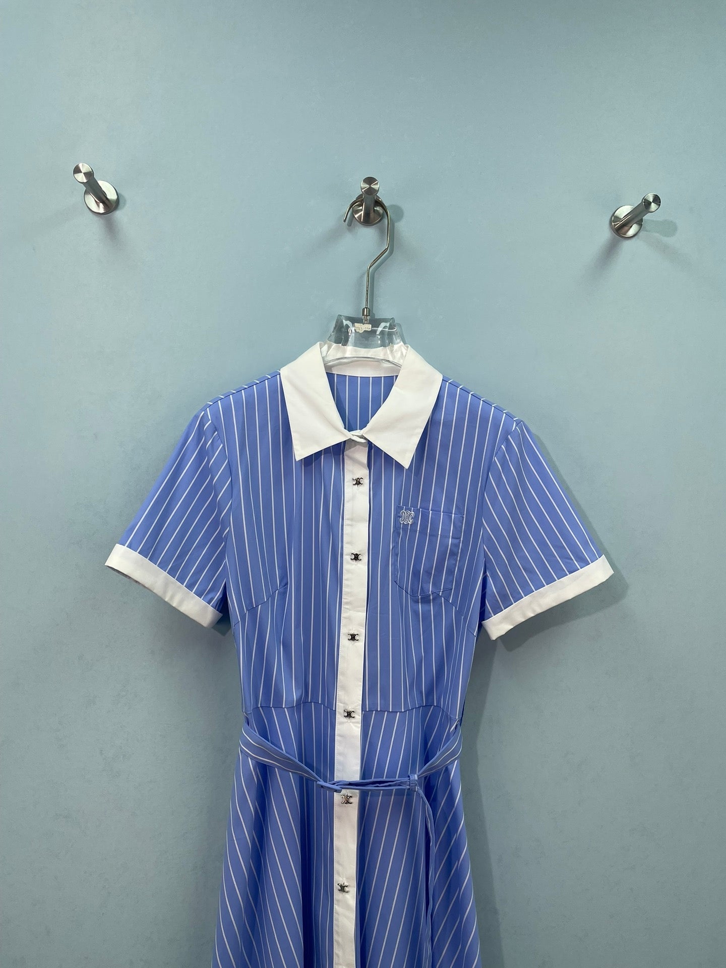 CELINE 26S STRIPED SHIRT DRESS 475