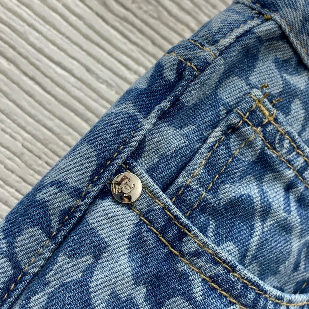 CC Jeans Printed Denim Blue and Dark Blue