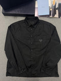 PRA SHIRT IN BLACK RE-NYLON TRIANGLE LOGO