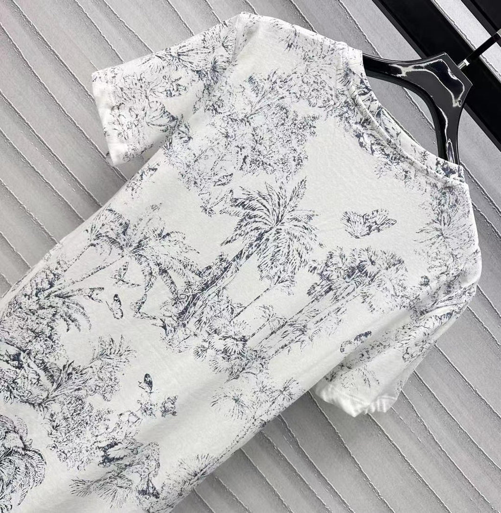 CD T-Shirt White Cotton Style 1
