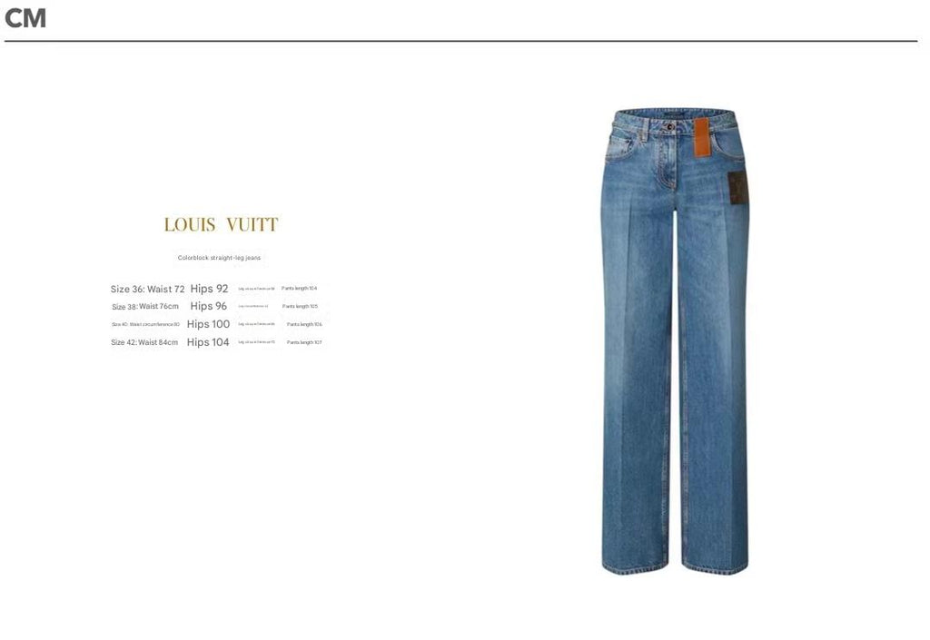 HIGH WAIST JEANS IN SIGNATURE MONOGRAM PATCH DENIM