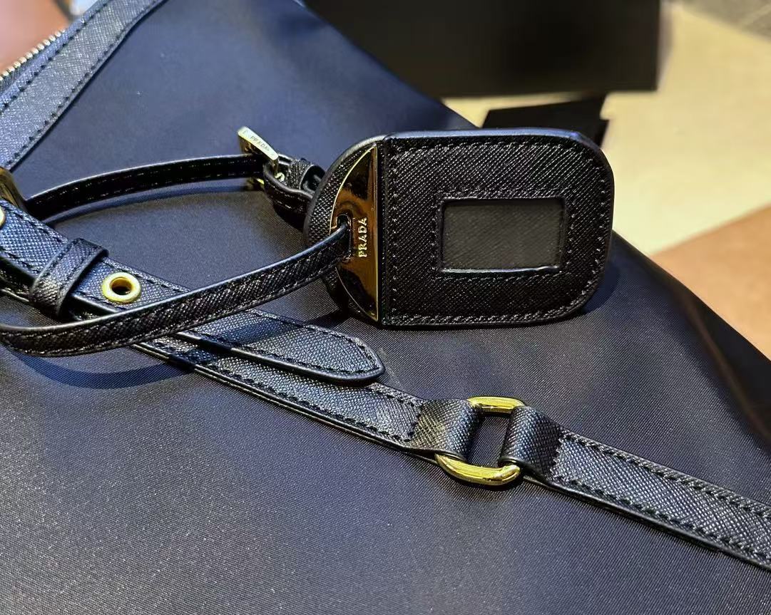 PRADA TESSUTO TOTE BAG RENYLON IN NAVY BLUE