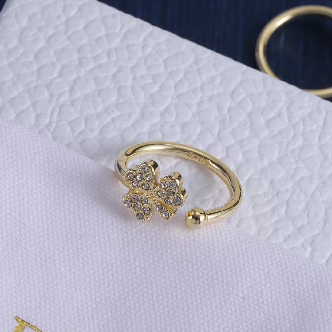 CD LUCKY CHARM RING SET IN METAL WITH SILVER