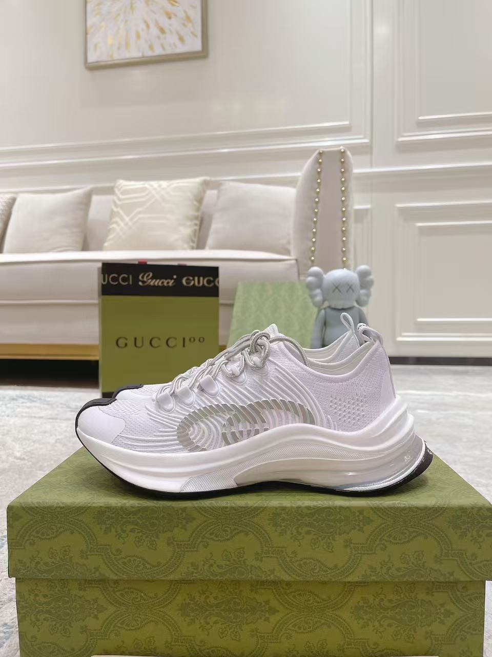 26S KNIT RUNNER SNEAKERS IN WHITE TECHNICAL MESH