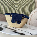 26S TOTE BAG IN BEIGE DENIM RAFFIA