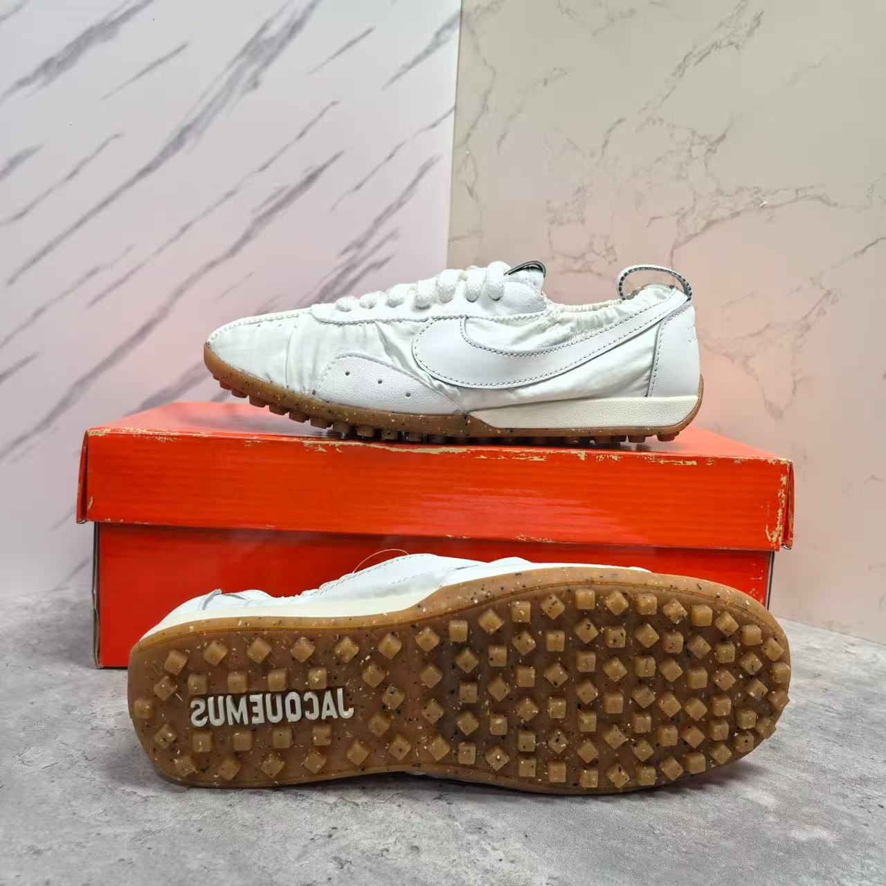 JACQUEMUS 26S SNEAKERS IN WHITE FABRIC