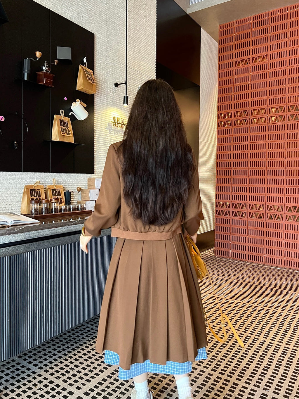 MIUMIU TOP & SKIRT SET STYLE 131