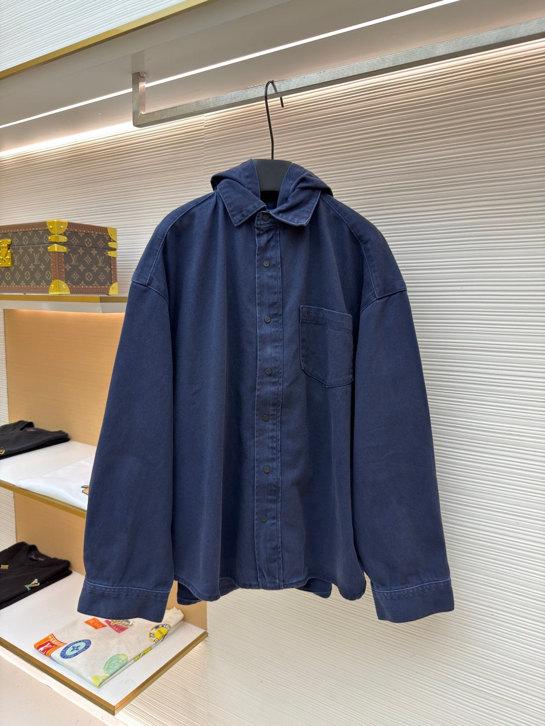 BALENCIAGA 26S HOODED DENIM JACKET 025