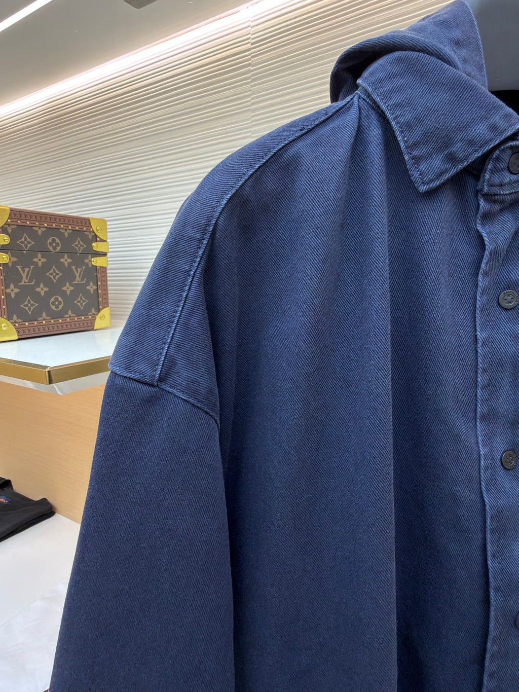 BALENCIAGA 26S HOODED DENIM JACKET 025