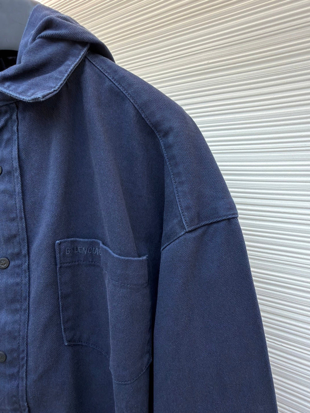 BALENCIAGA 26S HOODED DENIM JACKET 025