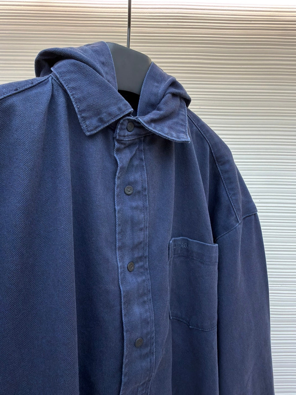 BALENCIAGA 26S HOODED DENIM JACKET 025