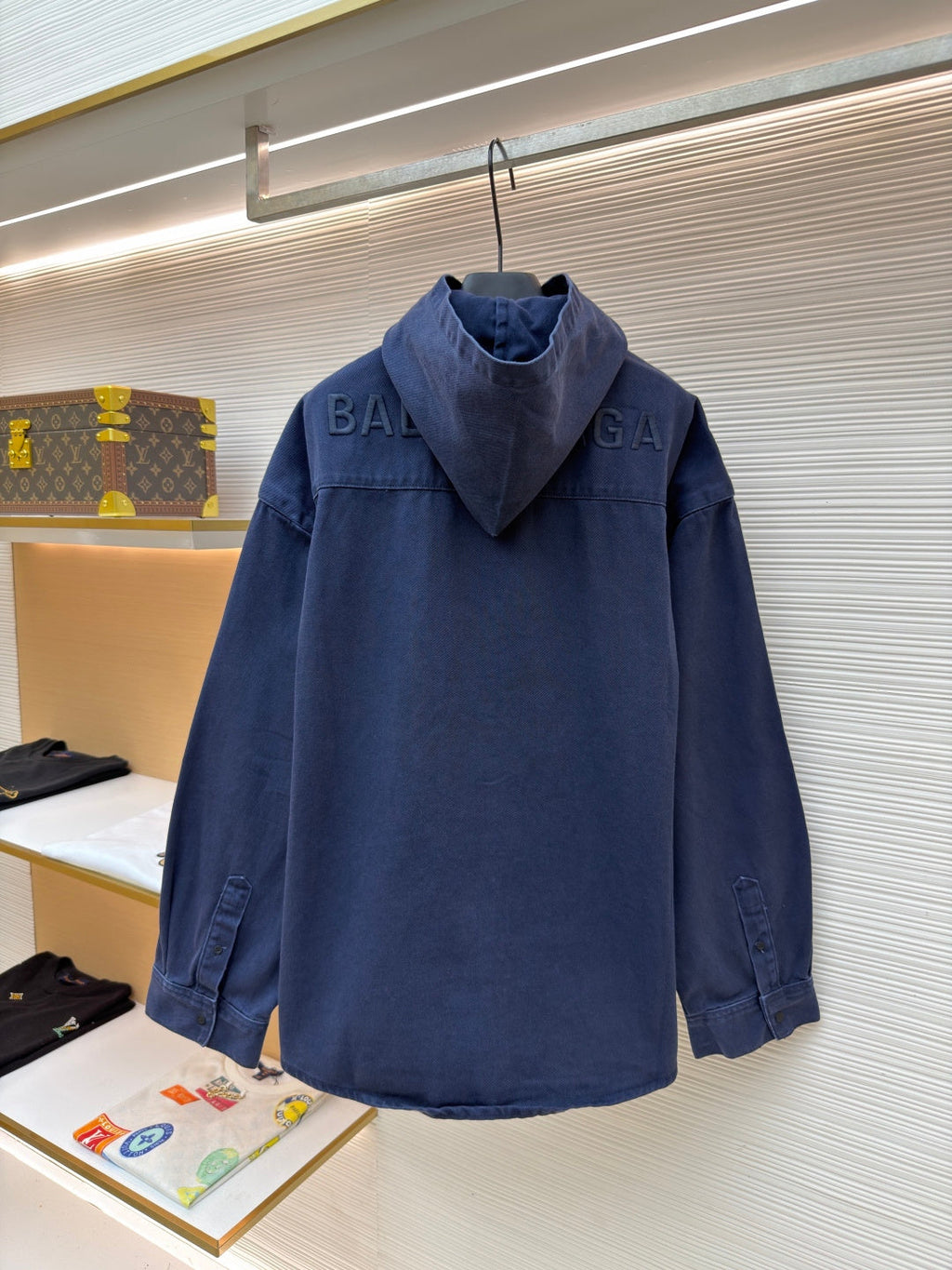 BALENCIAGA 26S HOODED DENIM JACKET 025