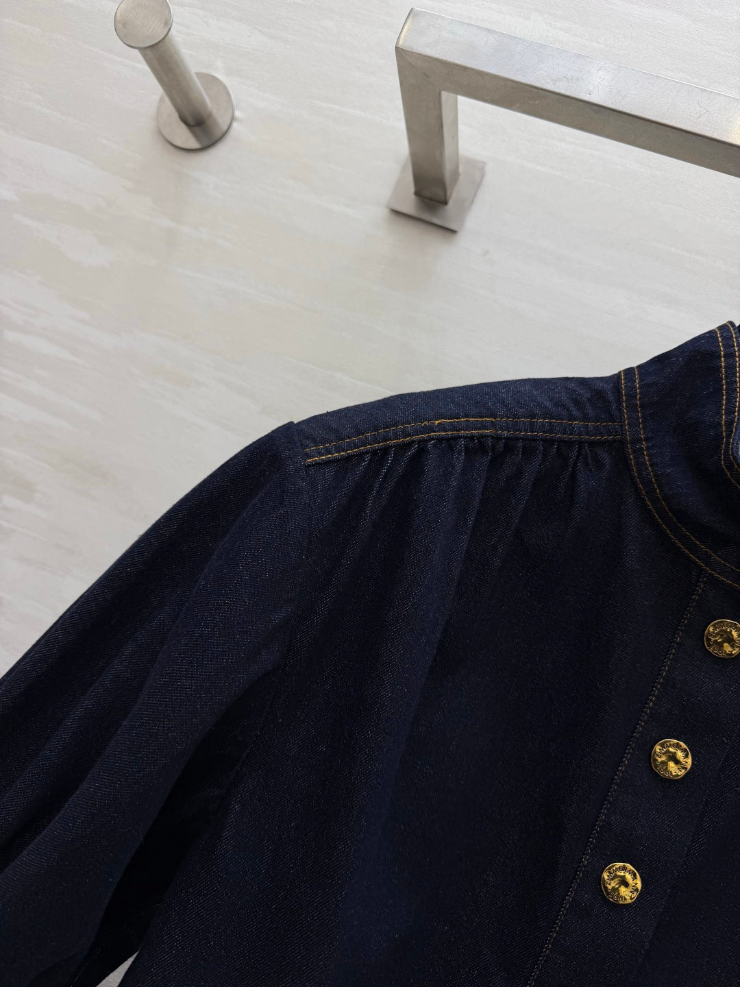 ZIMMERMANN 26S STAND COLLAR DENIM SHIRT STYLE 41