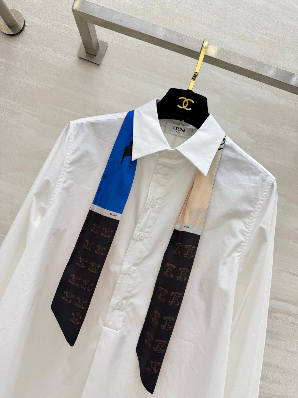 CELINE 26S WHITE SHIRT DRESS 409
