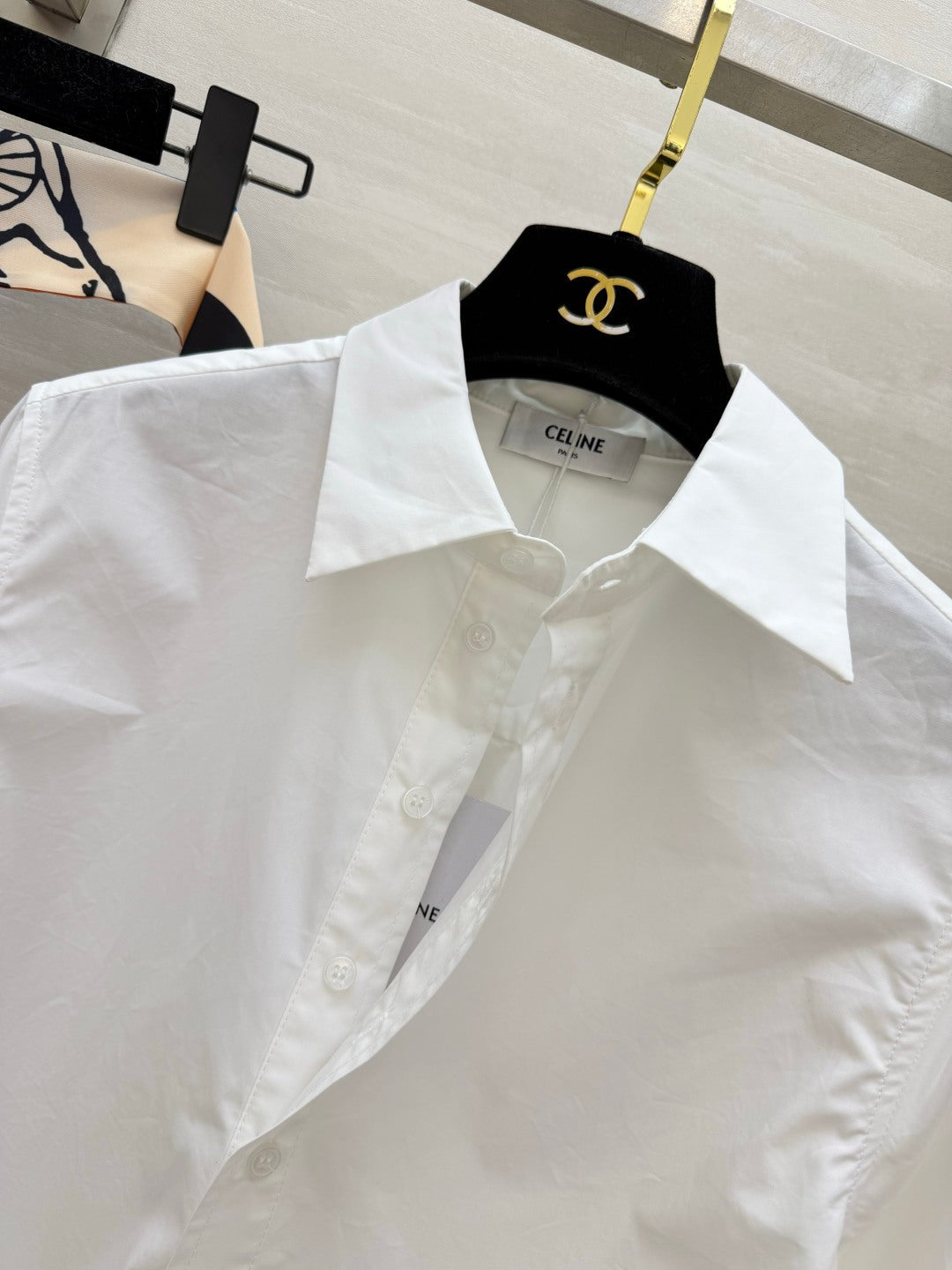 CELINE 26S WHITE SHIRT DRESS 409