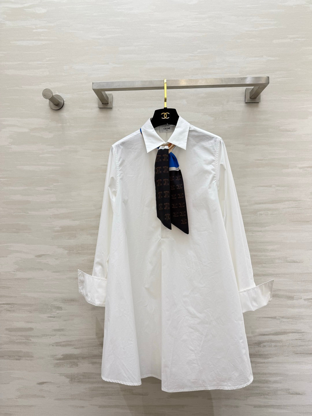 CELINE 26S WHITE SHIRT DRESS 409