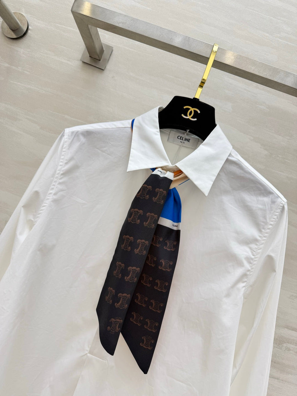 CELINE 26S WHITE SHIRT DRESS 409
