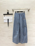 CHANEL 26S PLAID WIDE-LEG PANTS 1444