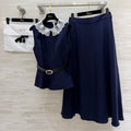 DIOR 26S TWO-PIECE SET WITH LACE-COLLAR TOP AND SKIRT 1386