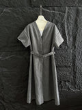 BALLOON DRESS WITH BELT IN RAYON 265972