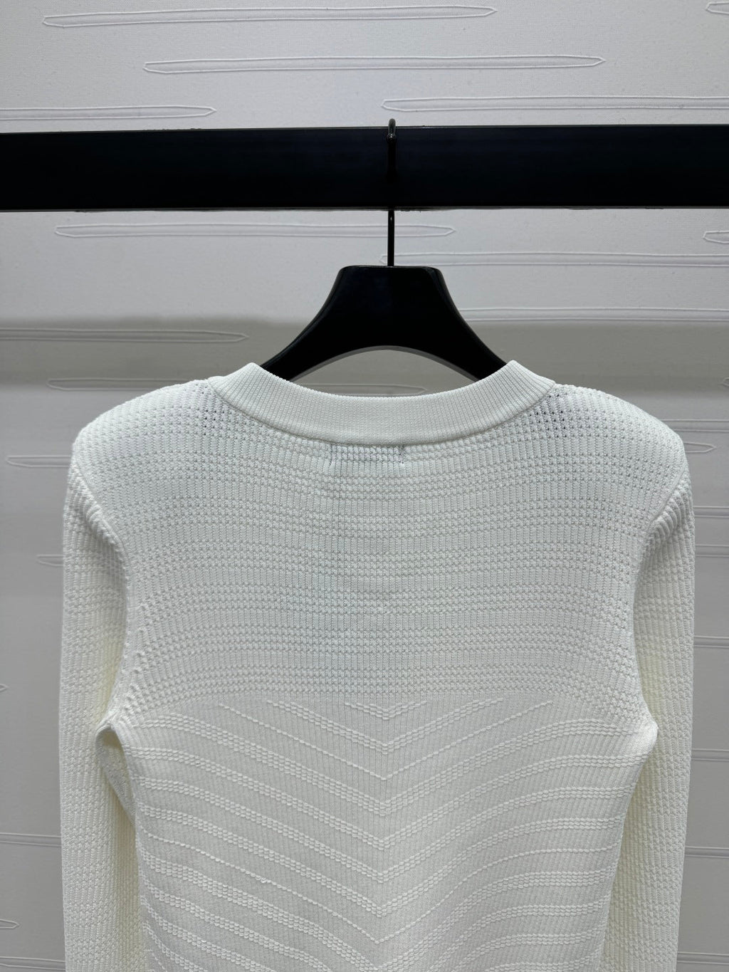 BALMAIN 25S KNITTED ROUND NECK LONG SLEEVE CARDIGAN 264243