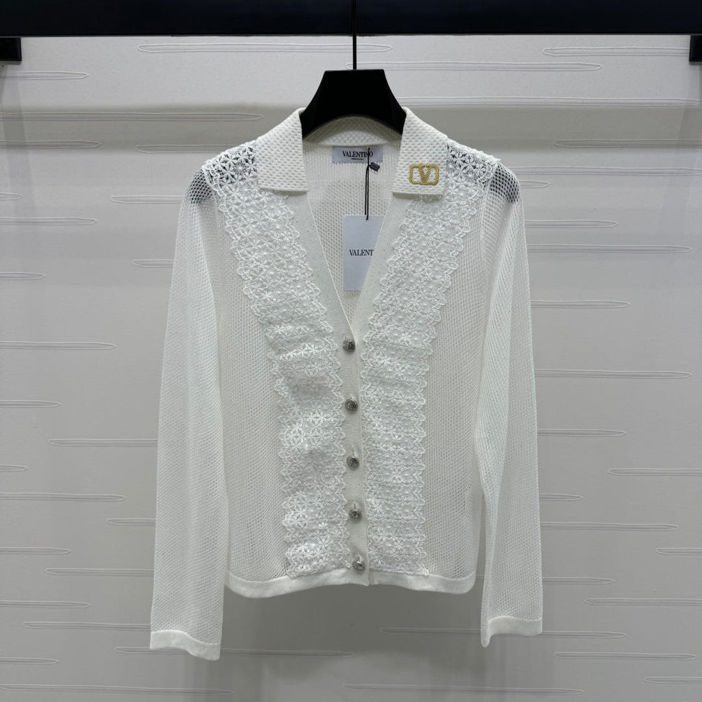 VALENTINO LONG-SLEEVE KNIT CARDIGAN 274971