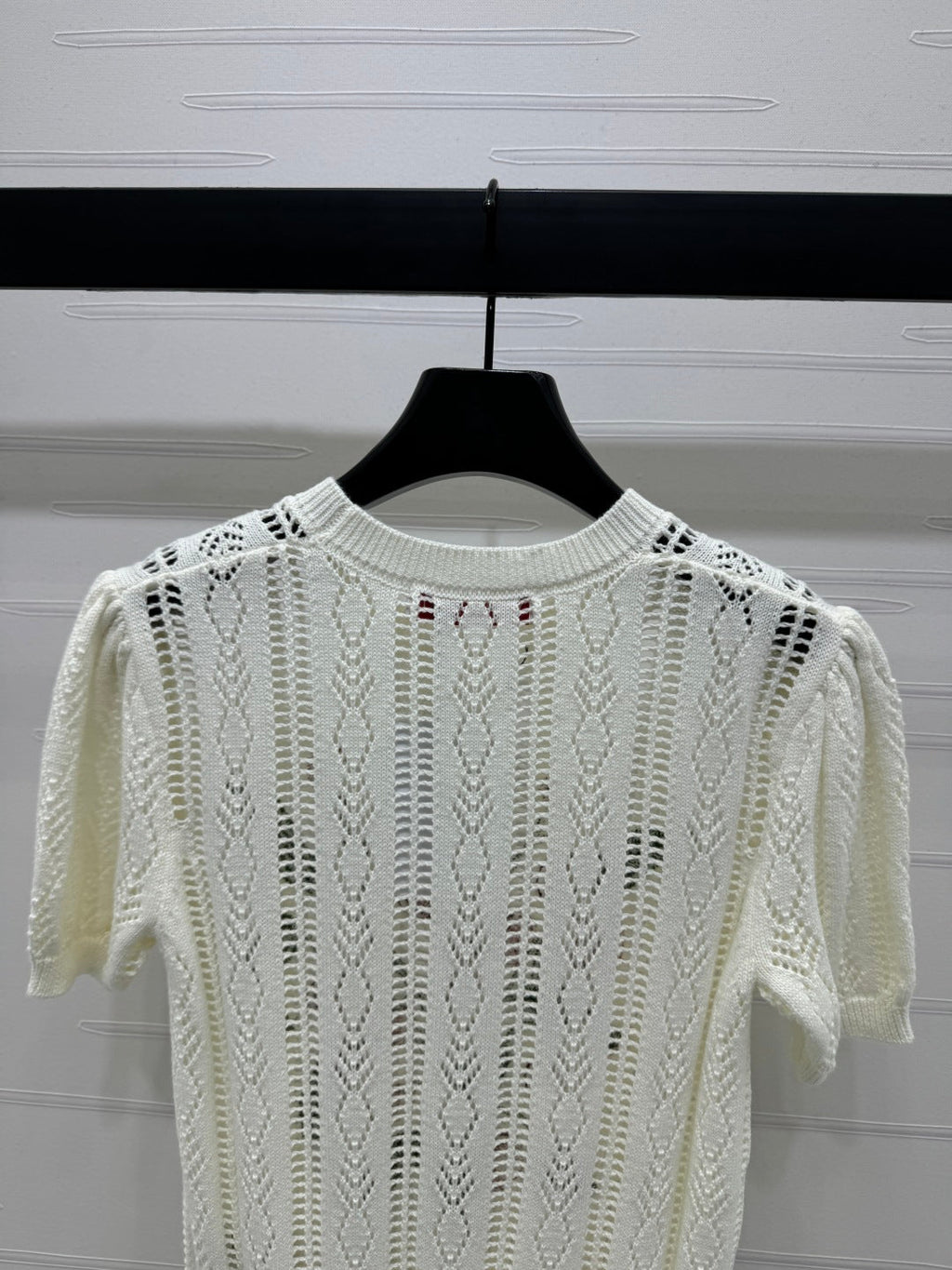 VALENTINO CREW NECK SHORT-SLEEVE KNIT TOP 274956