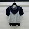 MIU 25S 2 PIECE KNITTED TOP WITH STRAPS 264131