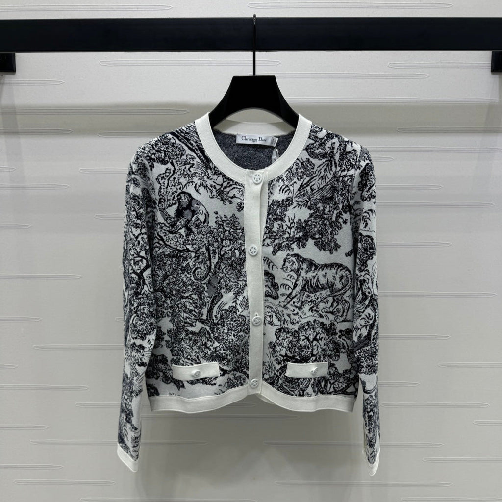 DIOR JACQUARD KNIT CARDIGAN 274879