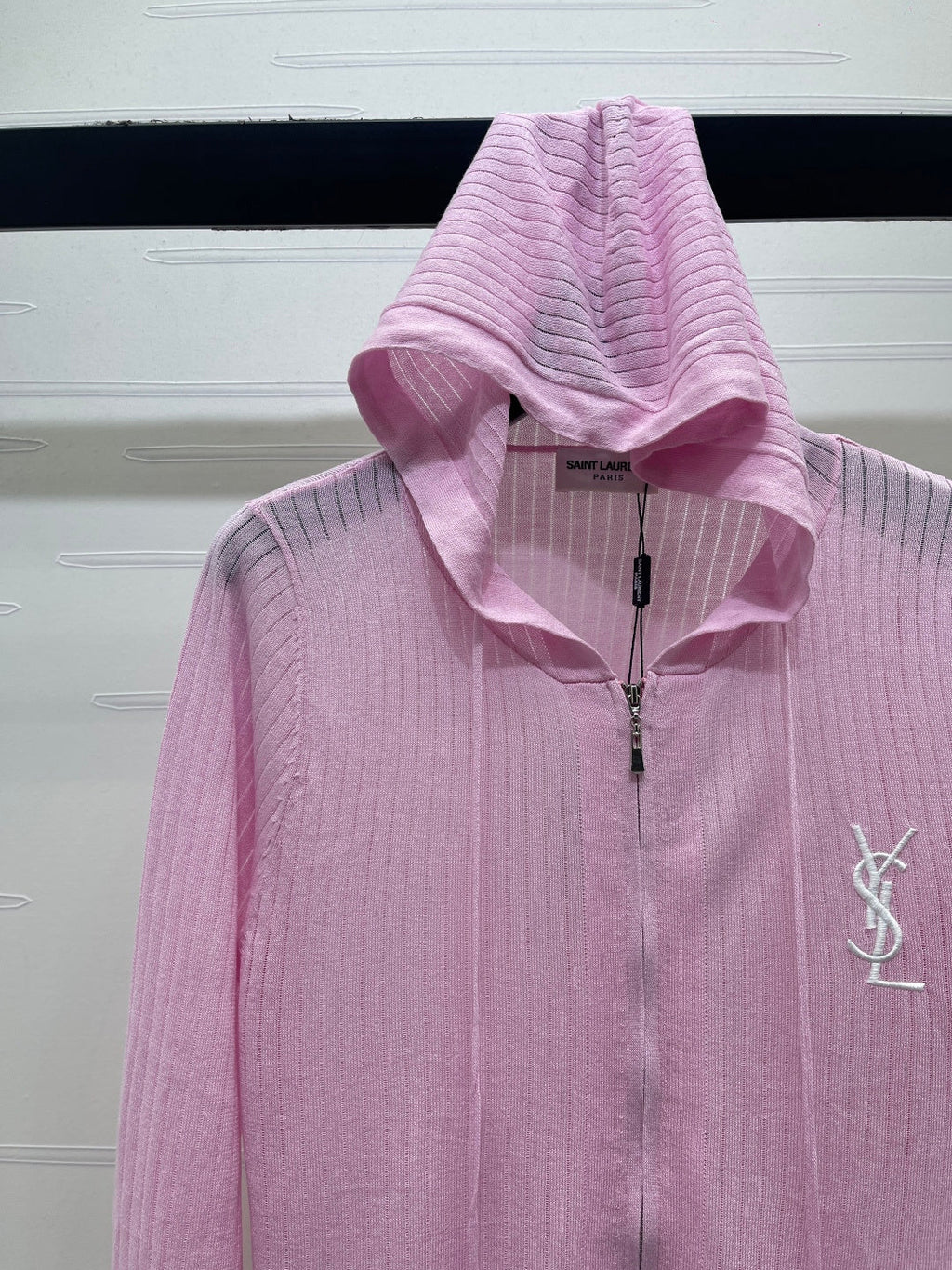 YSL 26S ZIP UP HOODED CARDIGAN 388