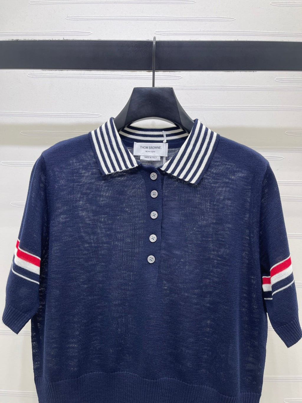 THOM 26S SHORT SLEEVE POLO KNIT TOP STYLE 258