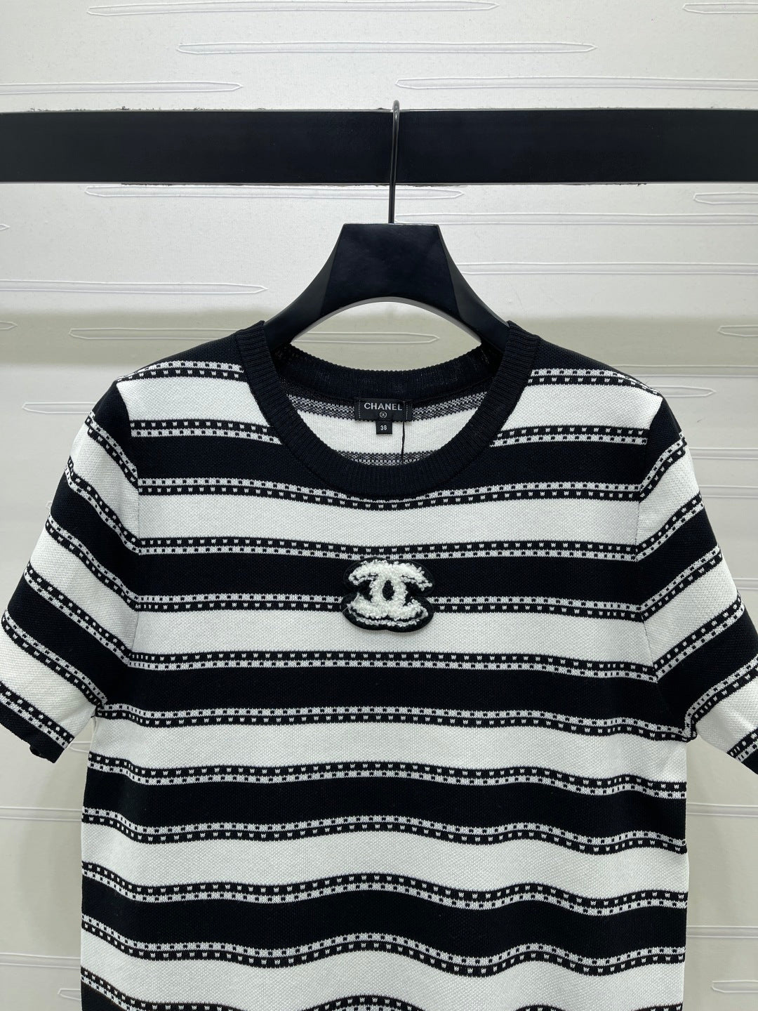 CHANEL 26S STRIPED KNIT MINI DRESS 1346