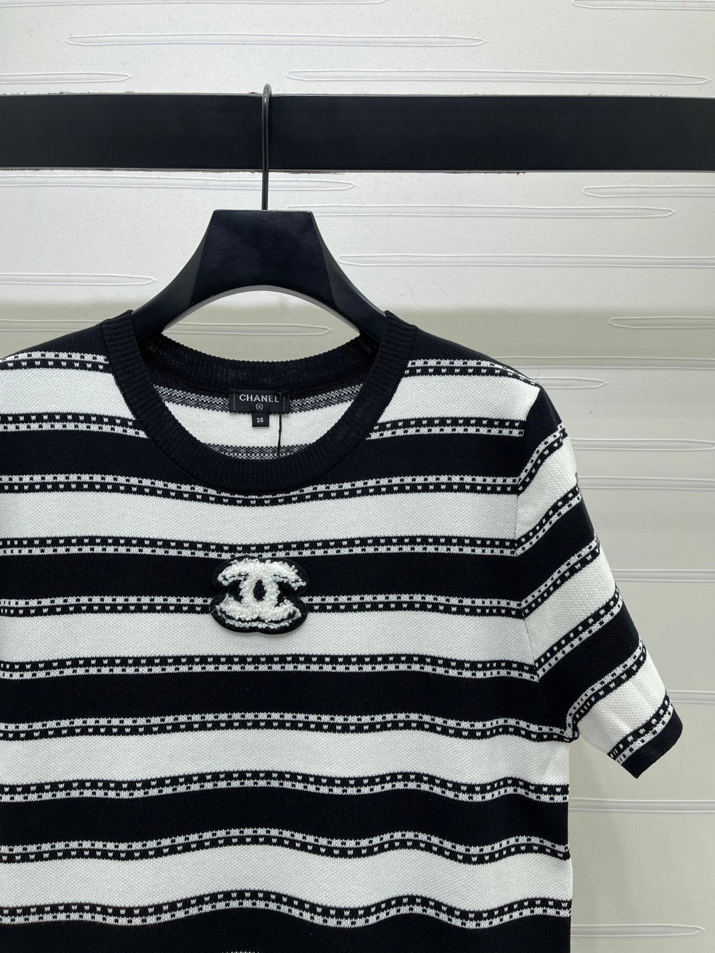CHANEL 26S STRIPED KNIT MINI DRESS 1346