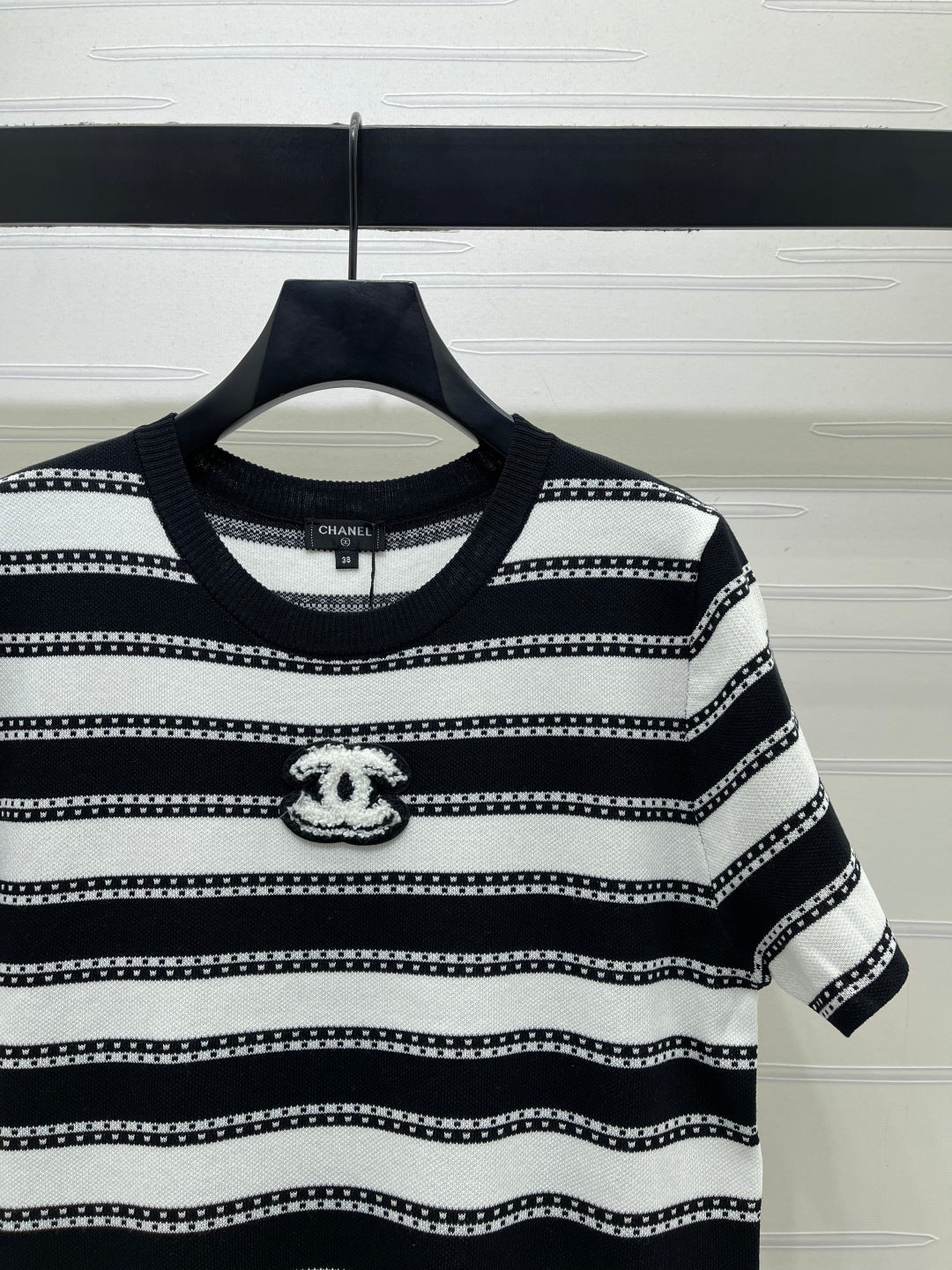 CHANEL 26S STRIPED KNIT MINI DRESS 1346