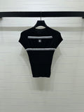 CHANEL 26S SHORT-SLEEVE KNIT TOP 1341