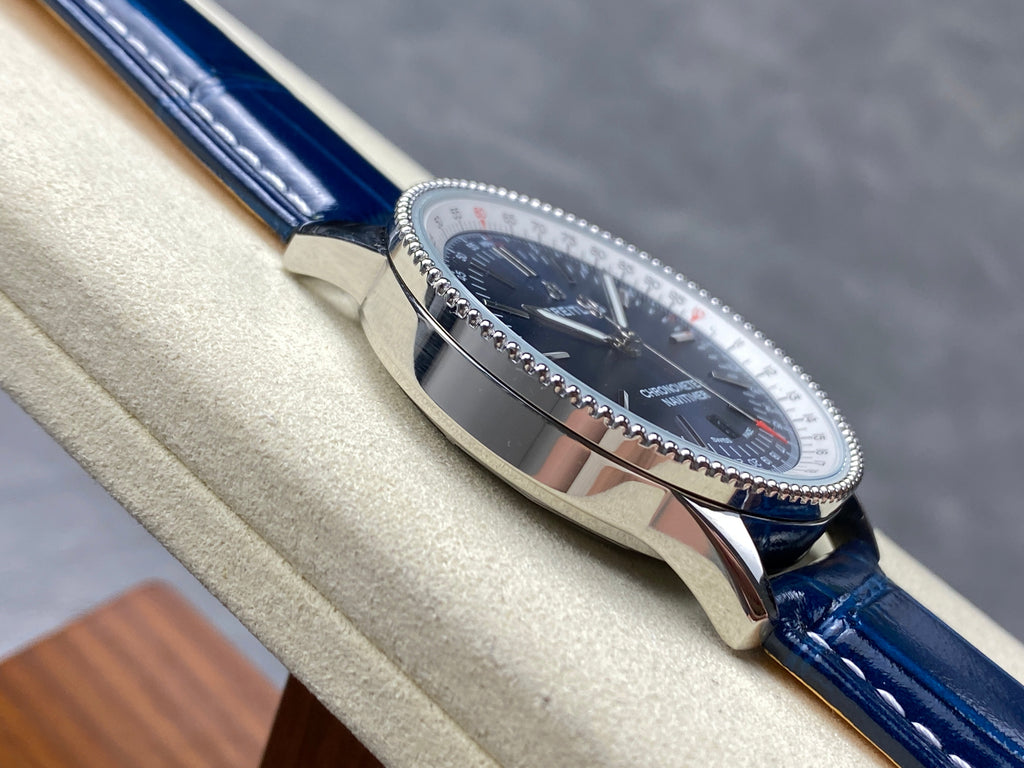 NAVITIMER AUTOMATIC 41 STEEL CASE NAVY BLUE MIX WHITE DIAL