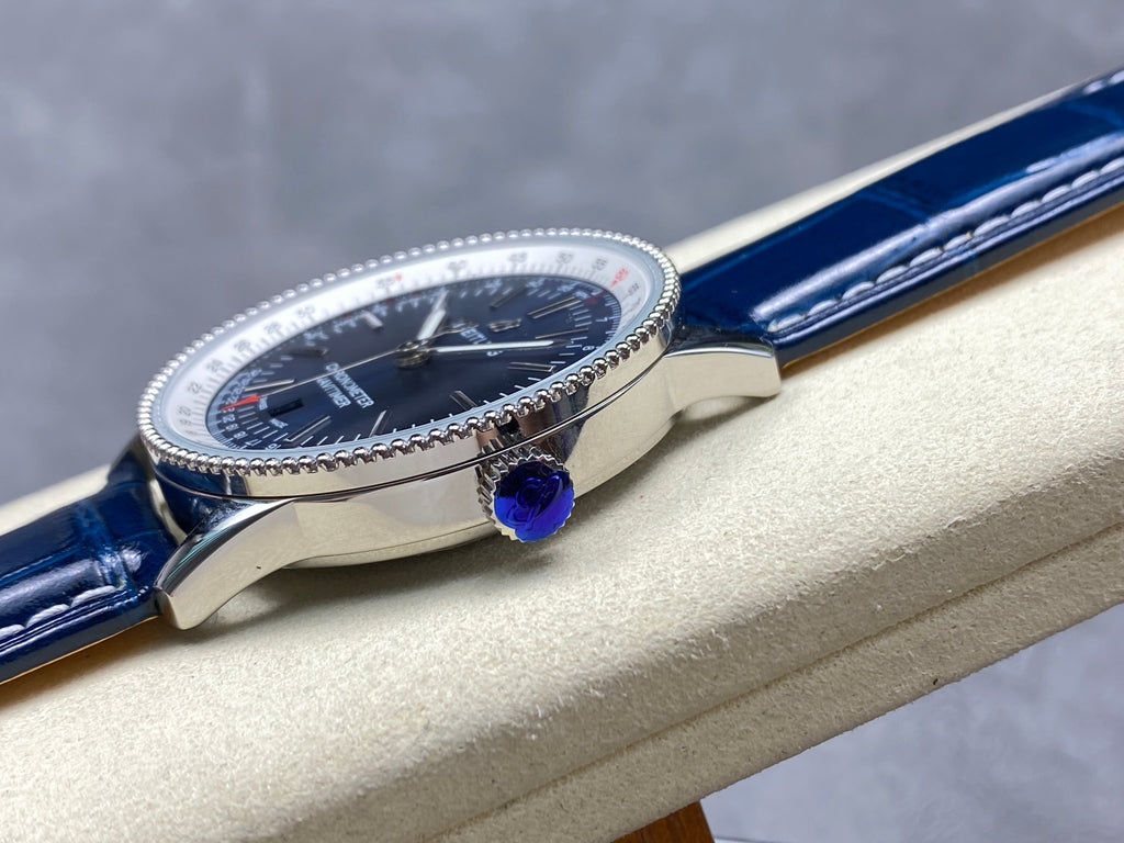 NAVITIMER AUTOMATIC 41 STEEL CASE NAVY BLUE MIX WHITE DIAL
