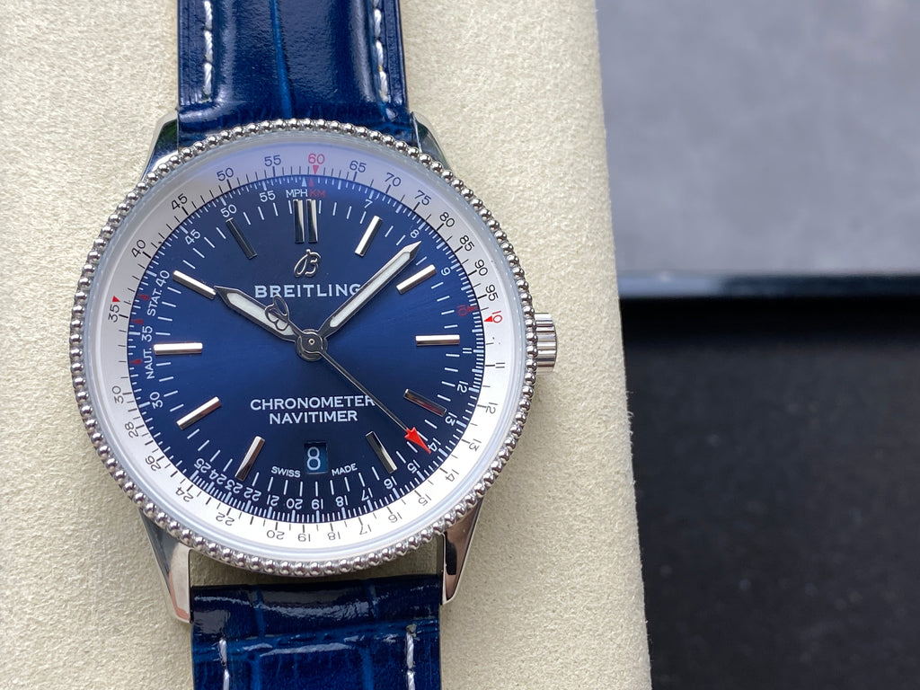 NAVITIMER AUTOMATIC 41 STEEL CASE NAVY BLUE MIX WHITE DIAL