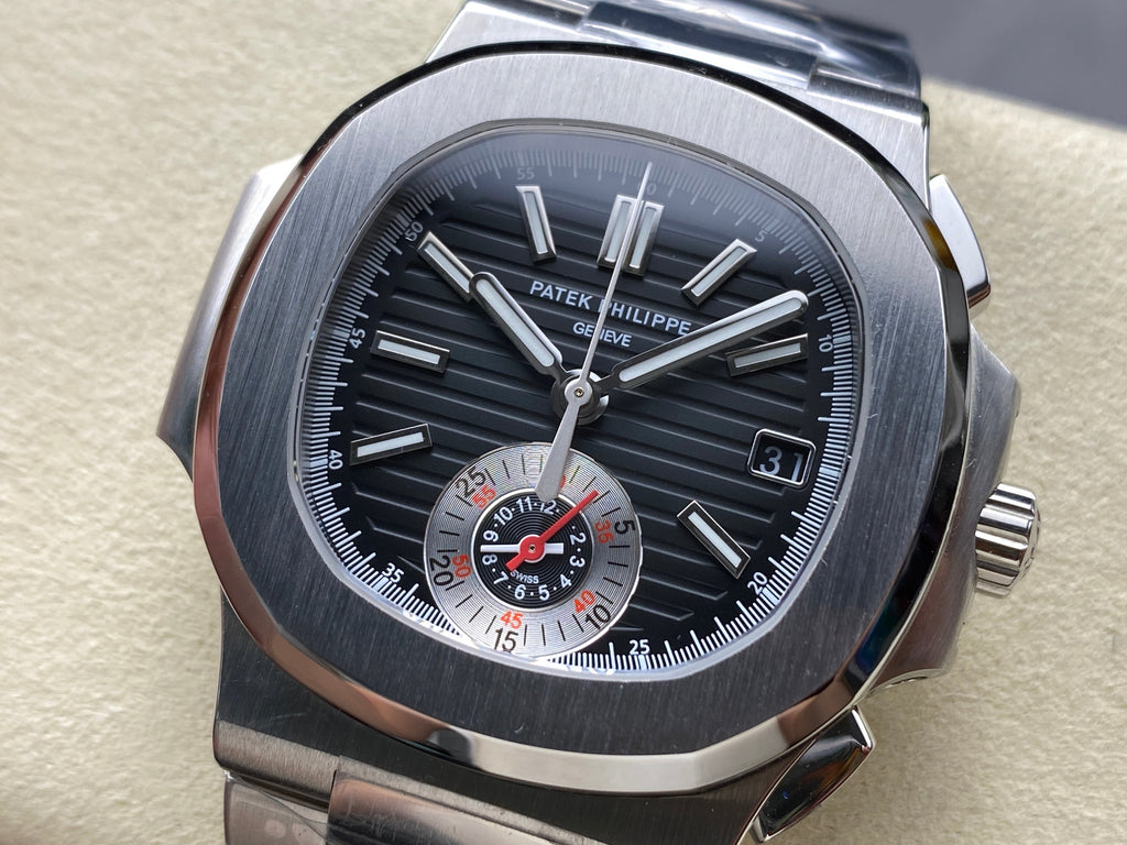 NAUTILUS ALL STEEL BLACK DIAL